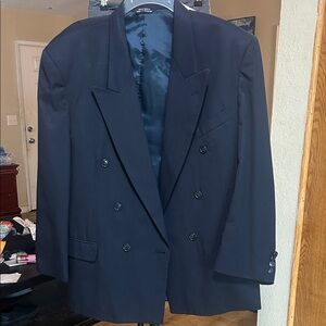 Men's Navy Double-Breasted Blazer
